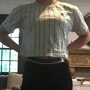Adidas mint green crop top